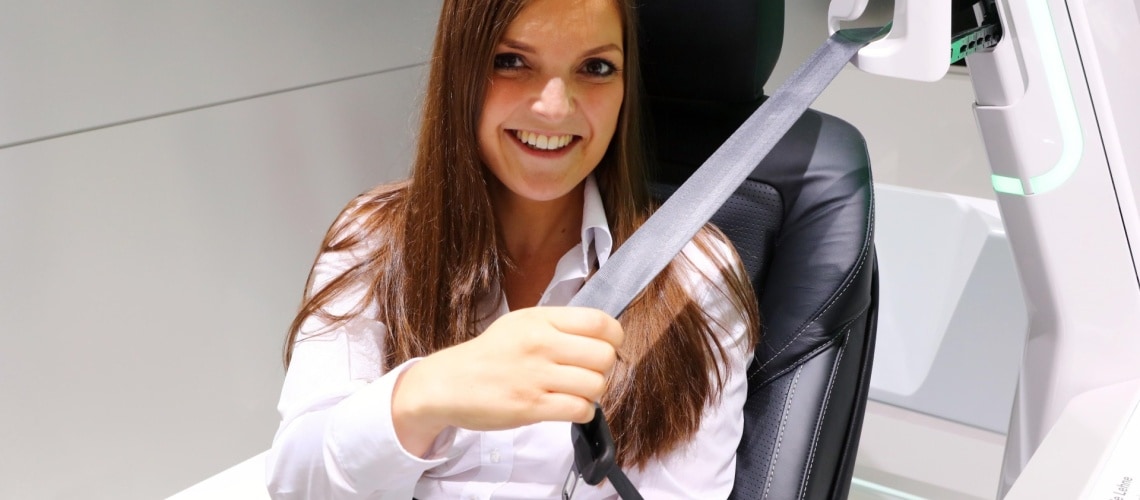 Brose IAA2015 Komfortables Angurten Comfortable Buckling 2015