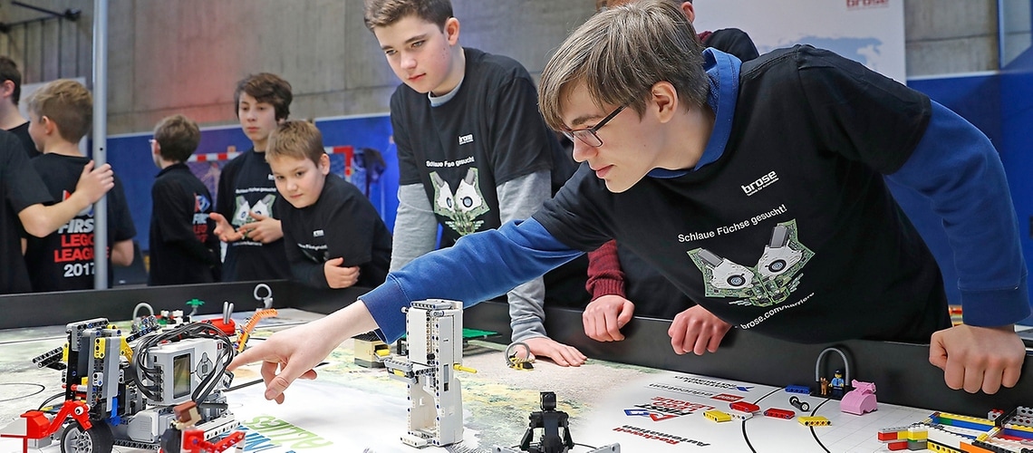 Wettstreit der Lego-Roboter in Würzburg